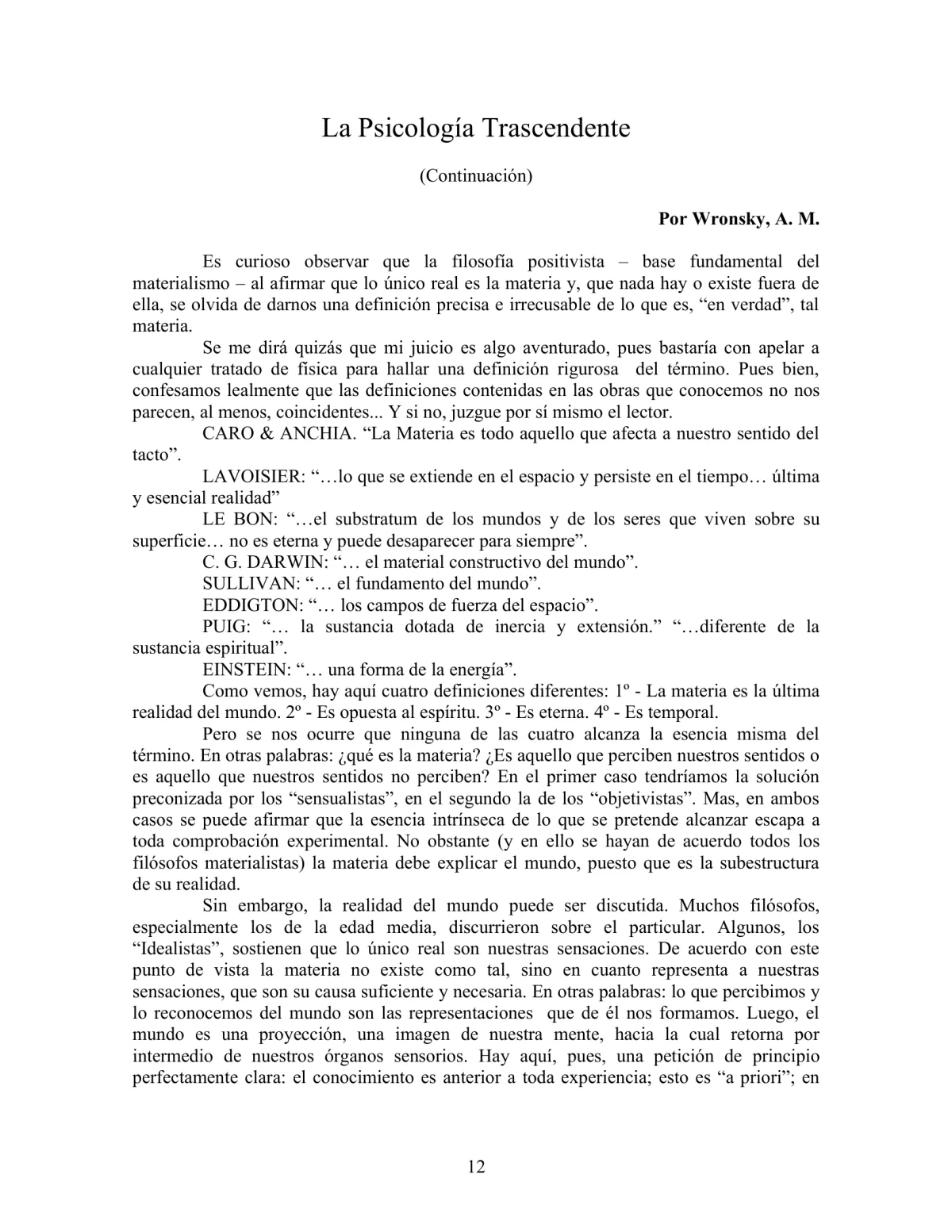 La Iniciación · Año II, Nº 11 · March 1943, page 12
