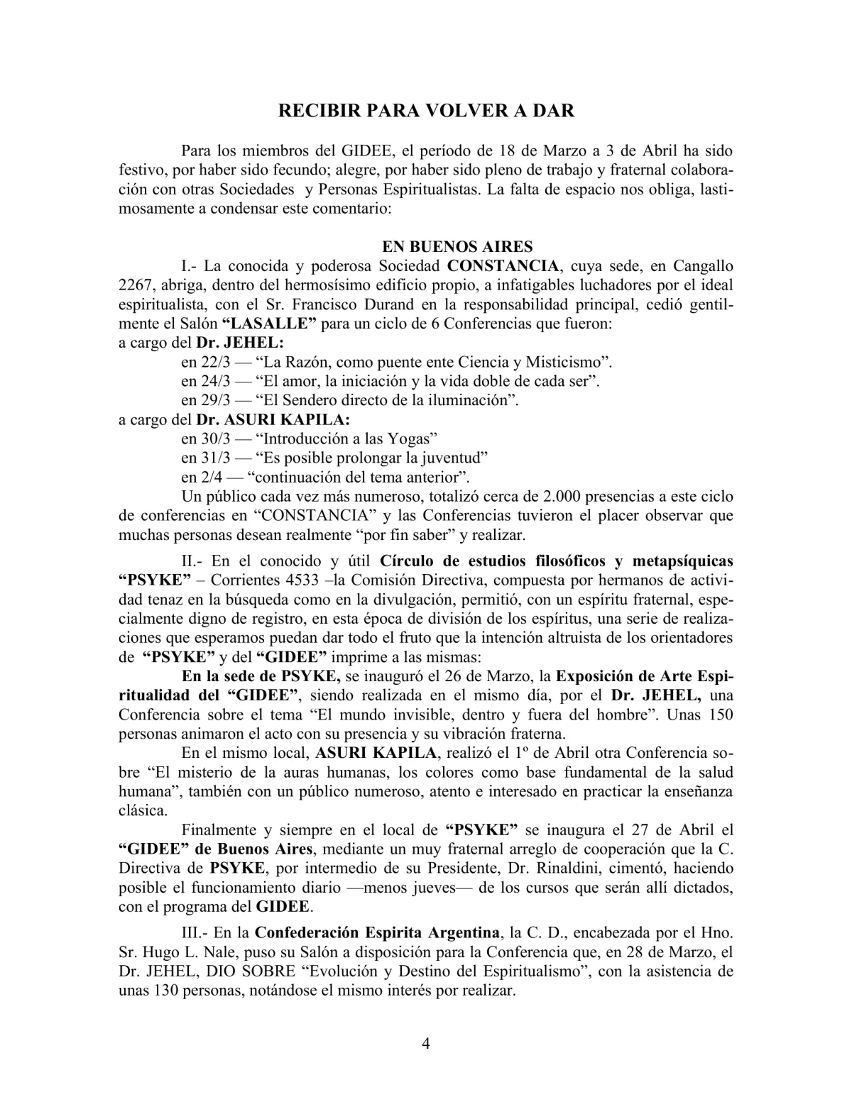 La Iniciación · Año II, Nº 13 · May 1943, page 4