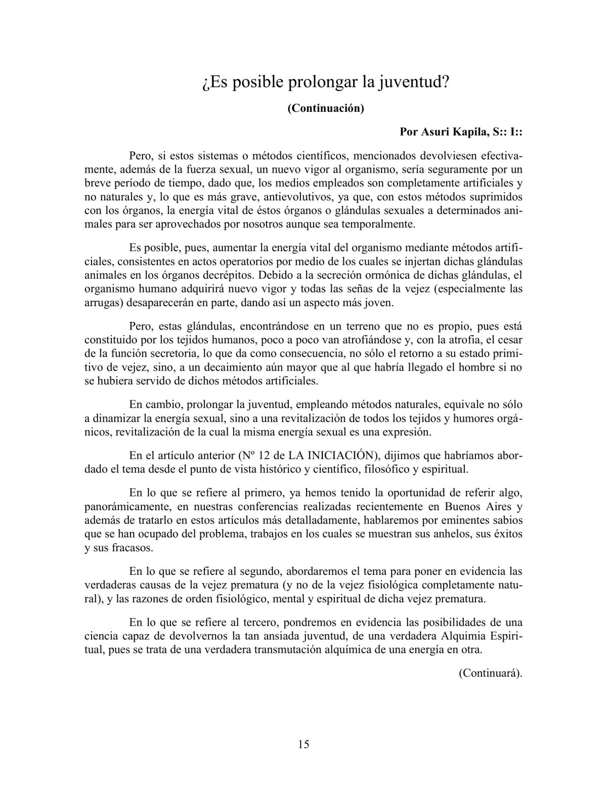 La Iniciación · Año II, Nº 13 · May 1943, page 15