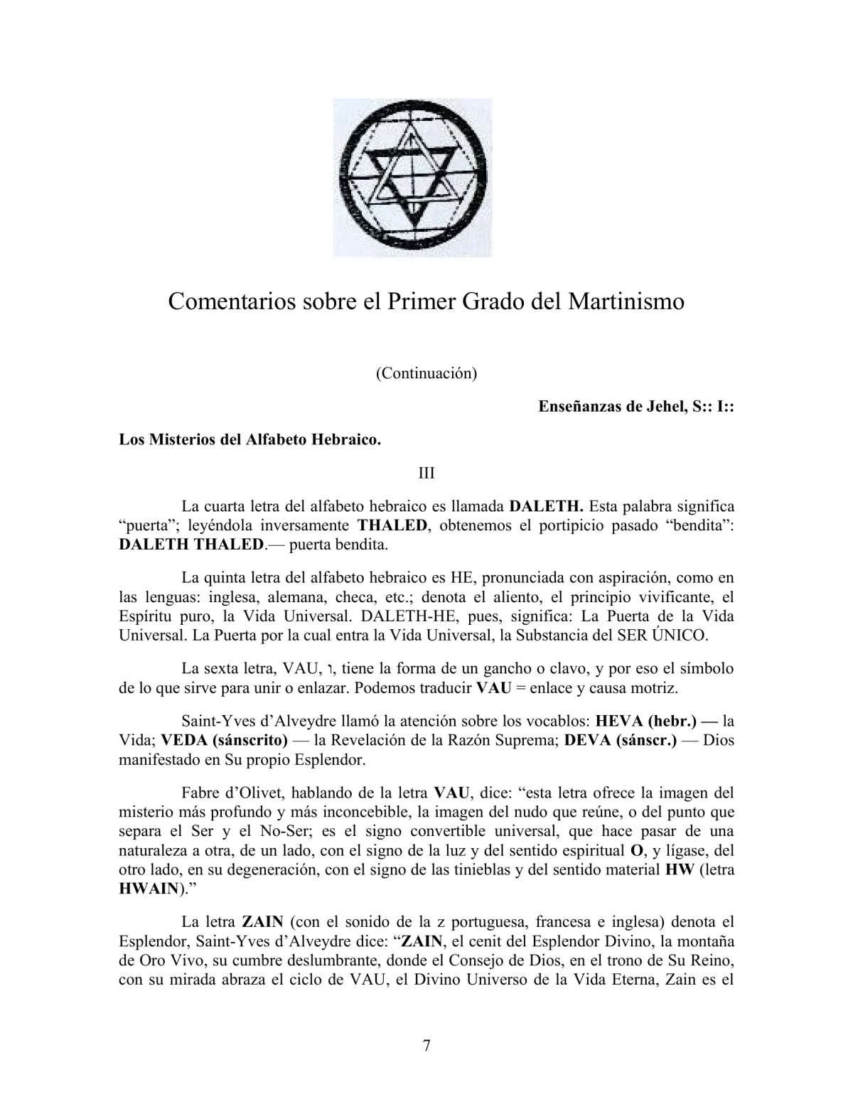 La Iniciación · Año II, Nº 14 · June 1943, page 7