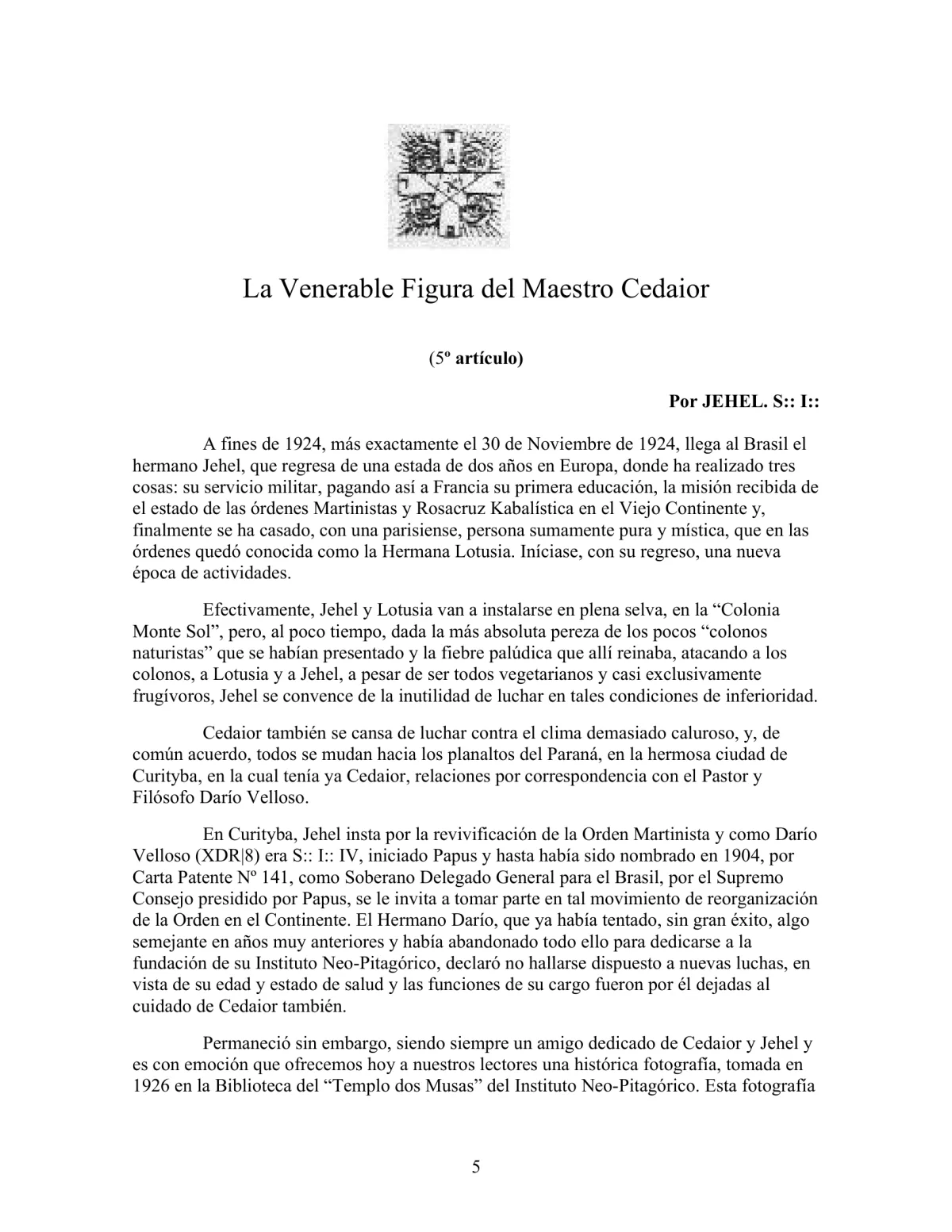 La Iniciación · Año II, Nº 16-17 · August 1943, page 5