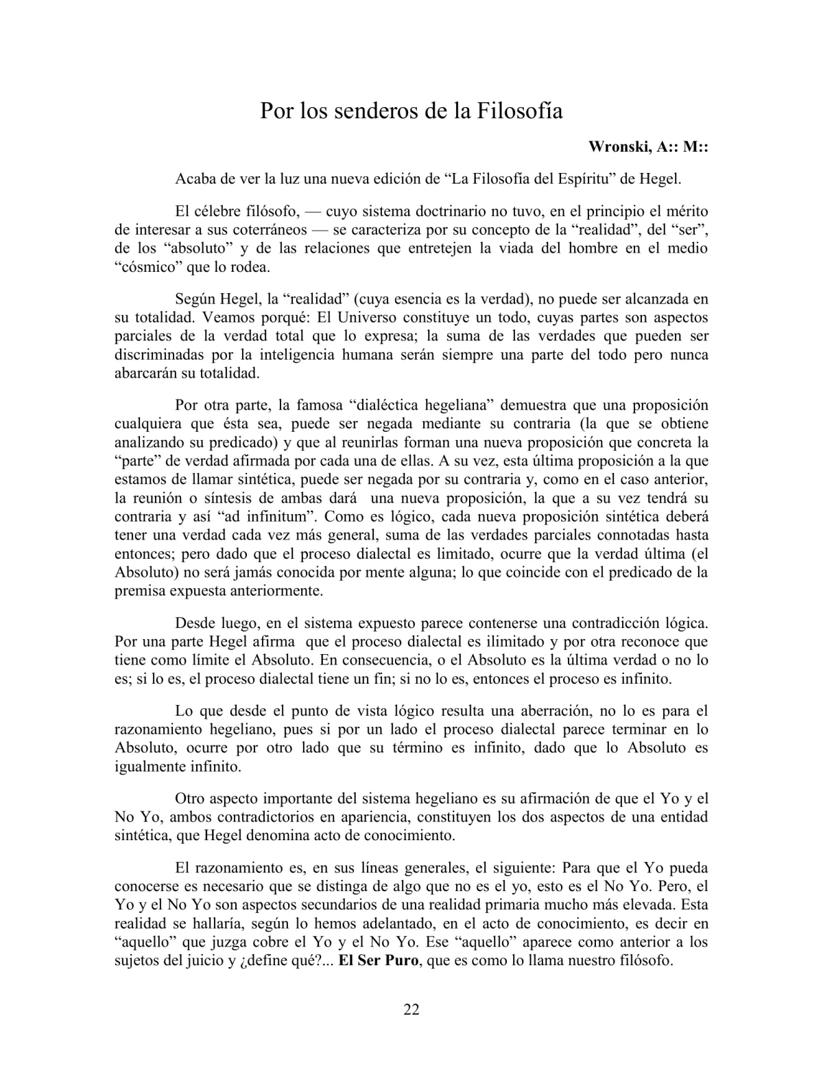 La Iniciación · Año II, Nº 18 · October 1943, page 22