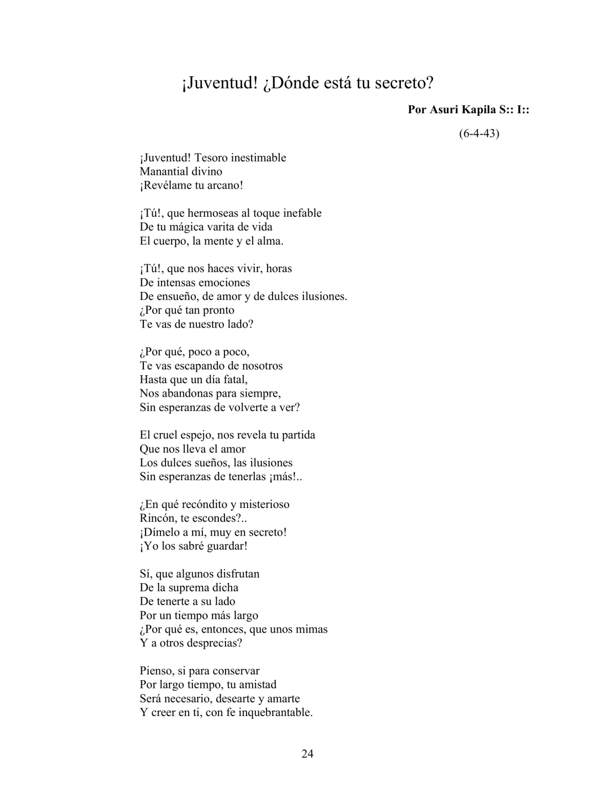 La Iniciación · Año II, Nº 18 · October 1943, page 24