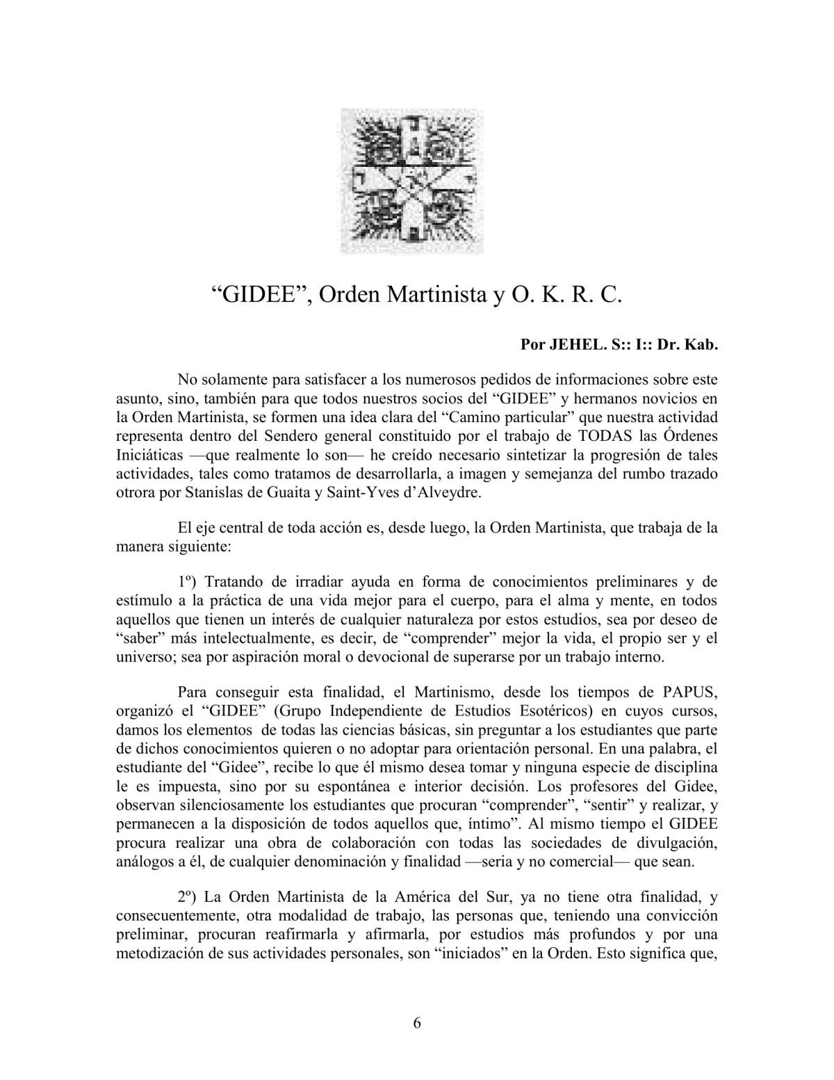 La Iniciación · Año II, Nº 20 · December 1943, page 6