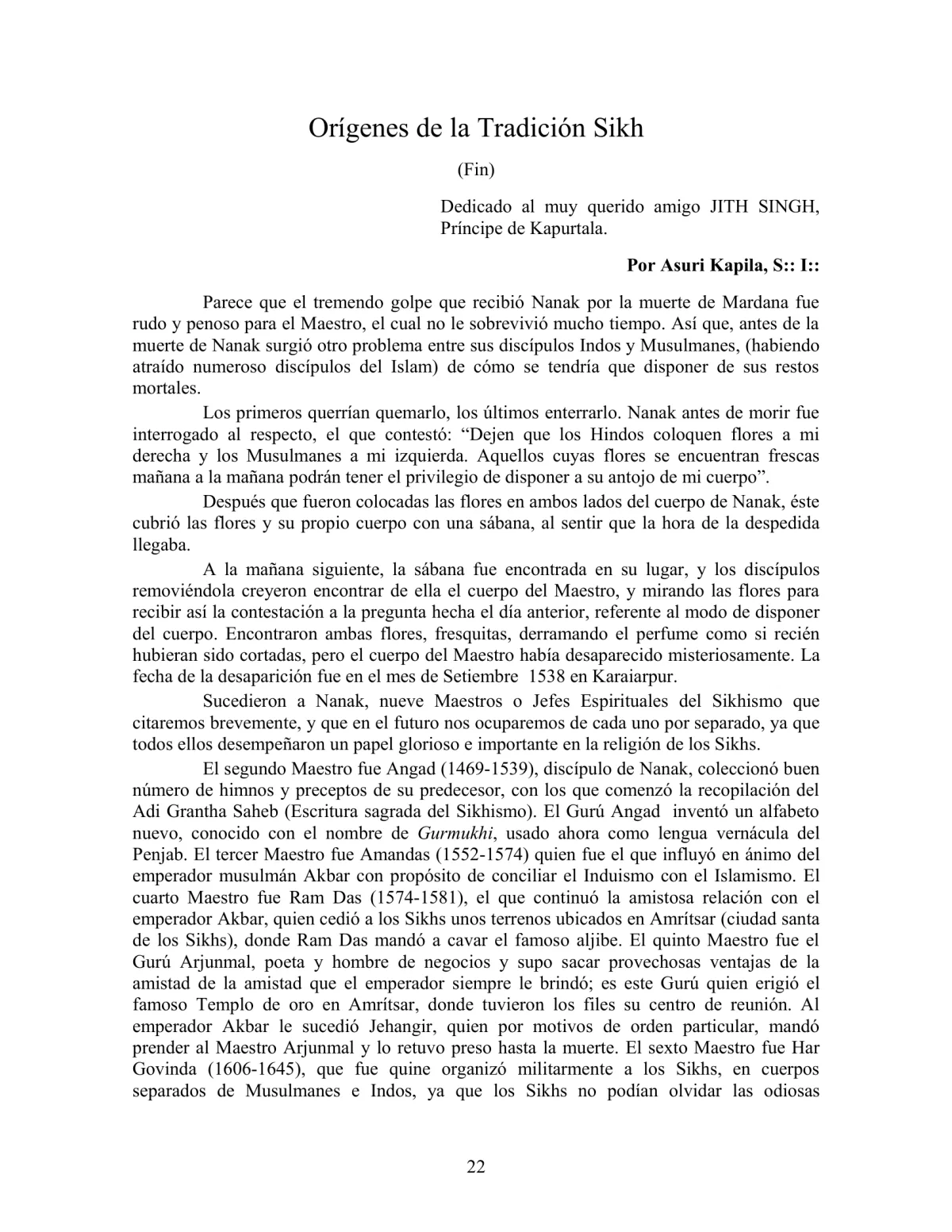 La Iniciación · Año II, Nº 20 · December 1943, page 22