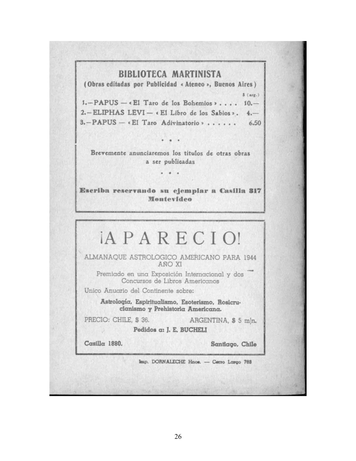 La Iniciación · Año II, Nº 20 · December 1943, page 26