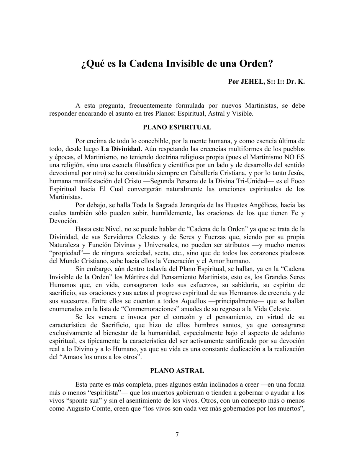 La Iniciación · Año III, Nº 21 · January 1944, page 7