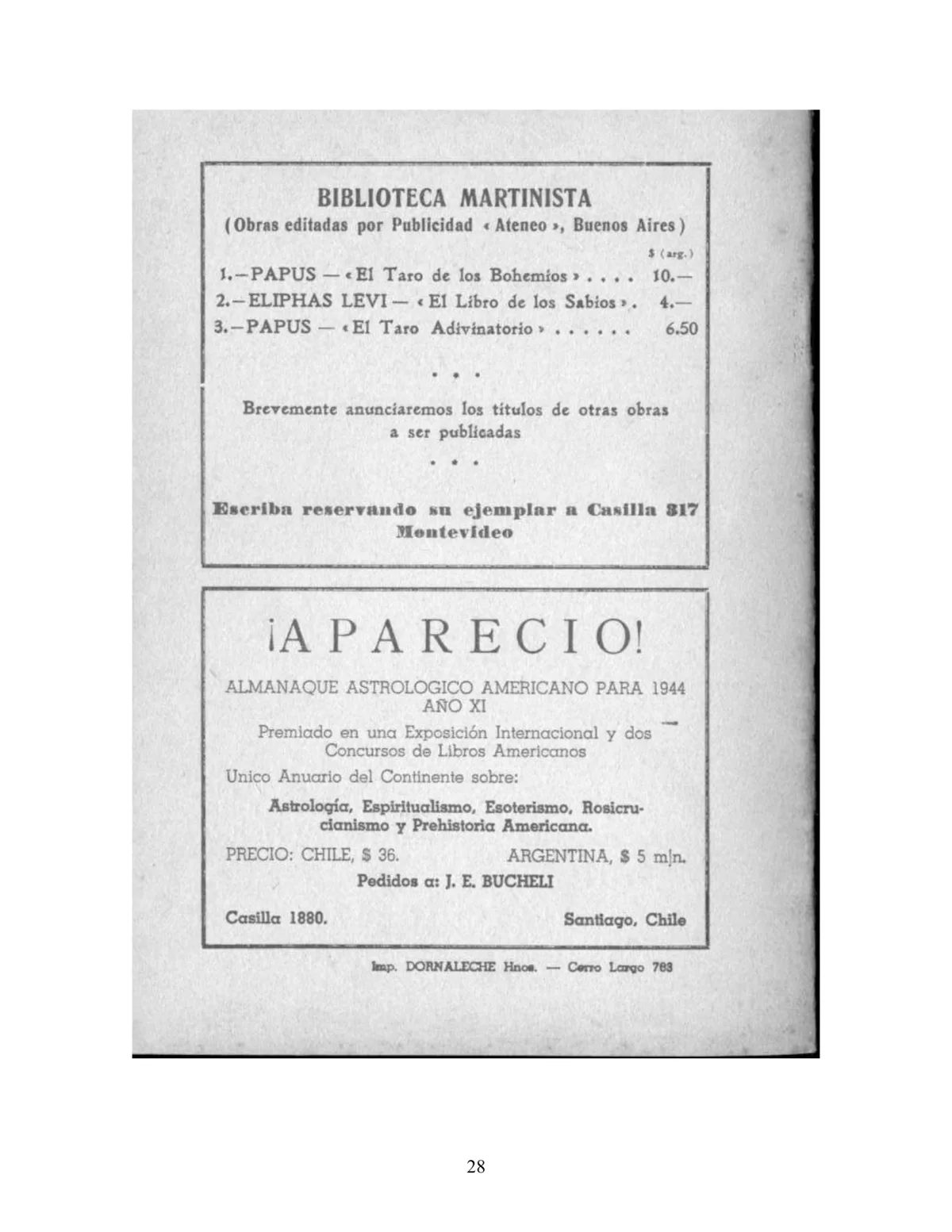 La Iniciación · Año III, Nº 21 · January 1944, page 28
