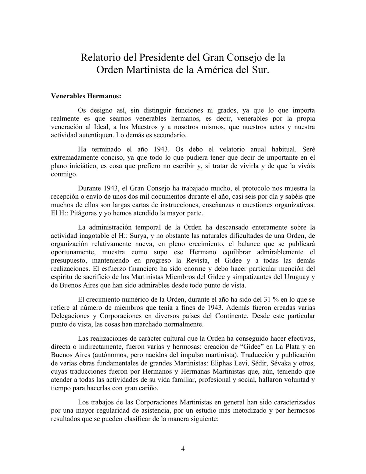 La Iniciación · Año III, Nº 22 · February 1944, page 4