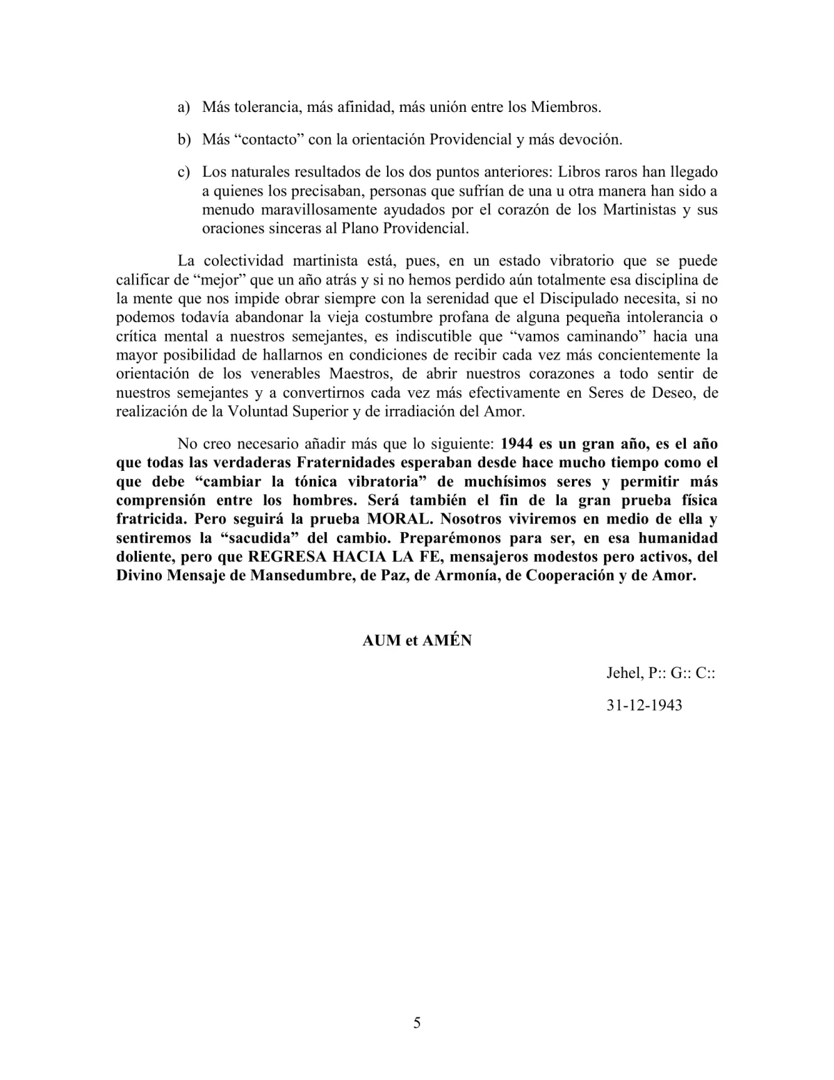 La Iniciación · Año III, Nº 22 · February 1944, page 5