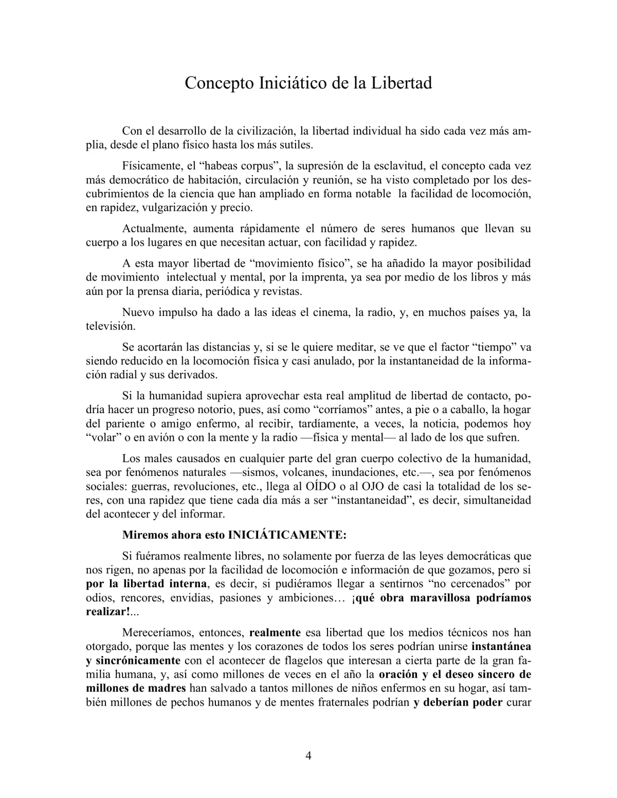La Iniciación · Año III, Nº 24 · April 1944, page 4