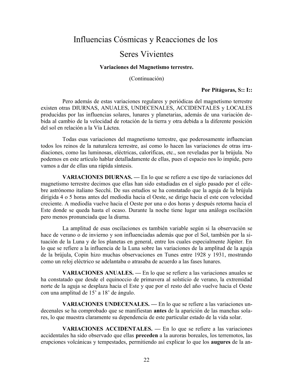 La Iniciación · Año III, Nº 24 · April 1944, page 22