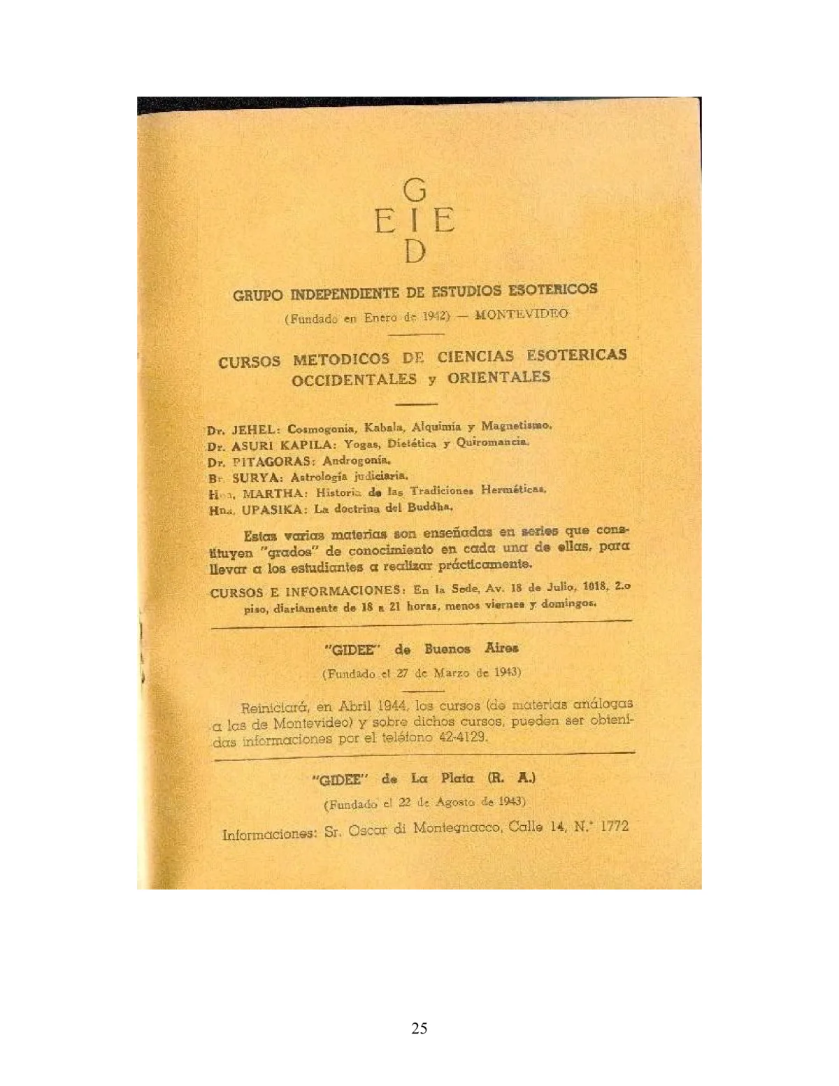 La Iniciación · Año III, Nº 24 · April 1944, page 25