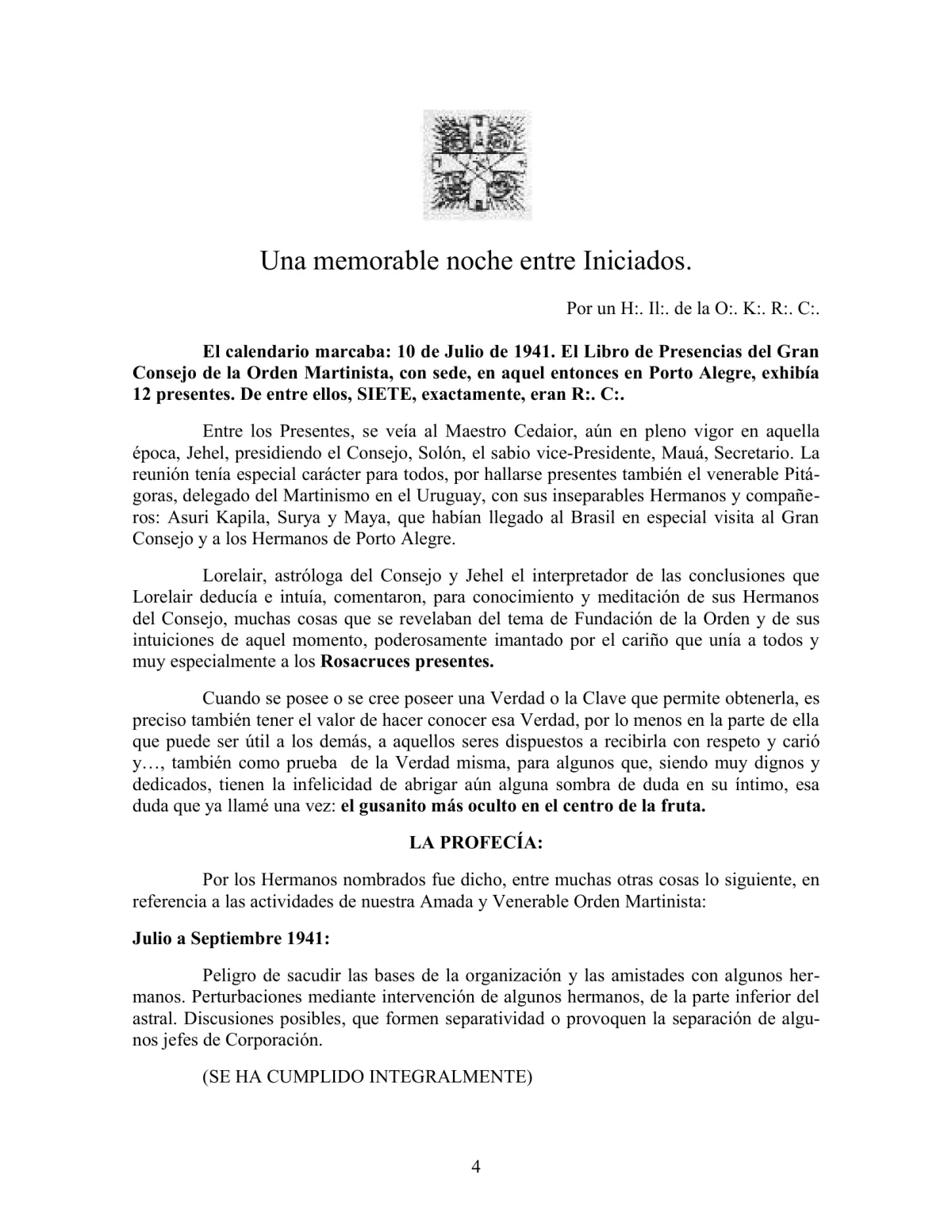 La Iniciación · Año III, Nº 25 · May 1944, page 4
