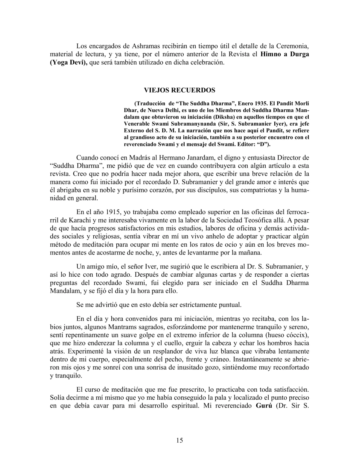 La Iniciación · Año III, Nº 25 · May 1944, page 15