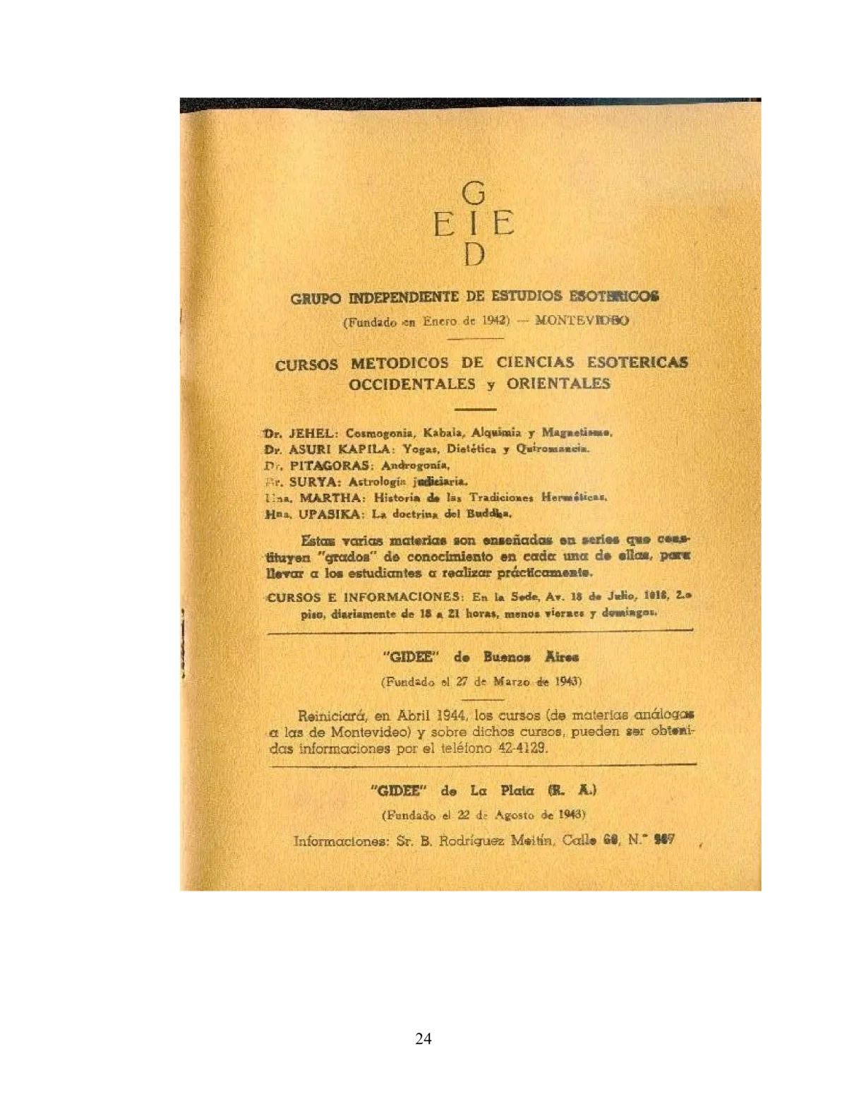 La Iniciación · Año III, Nº 25 · May 1944, page 24