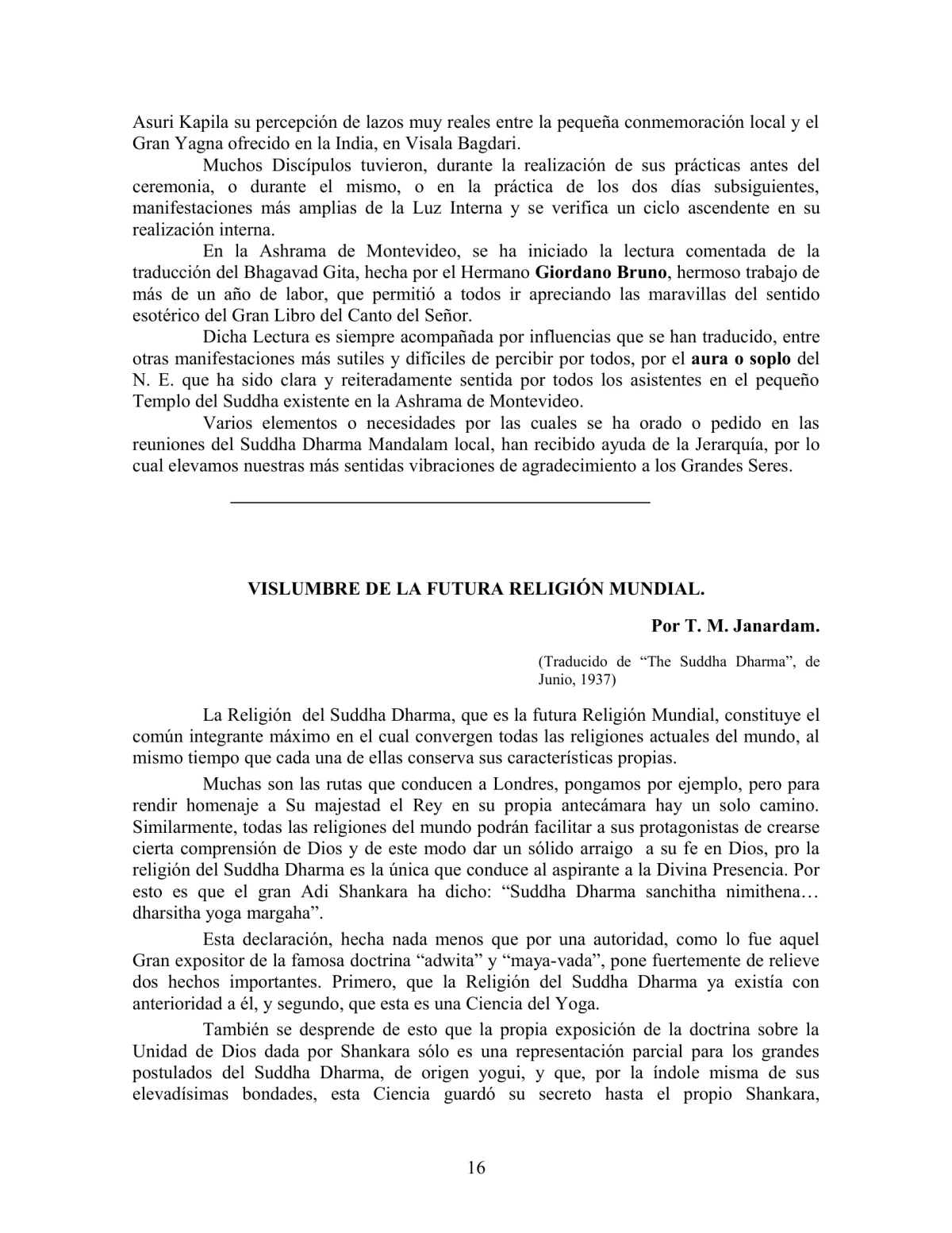La Iniciación · Año III, Nº 27 · July 1944, page 16
