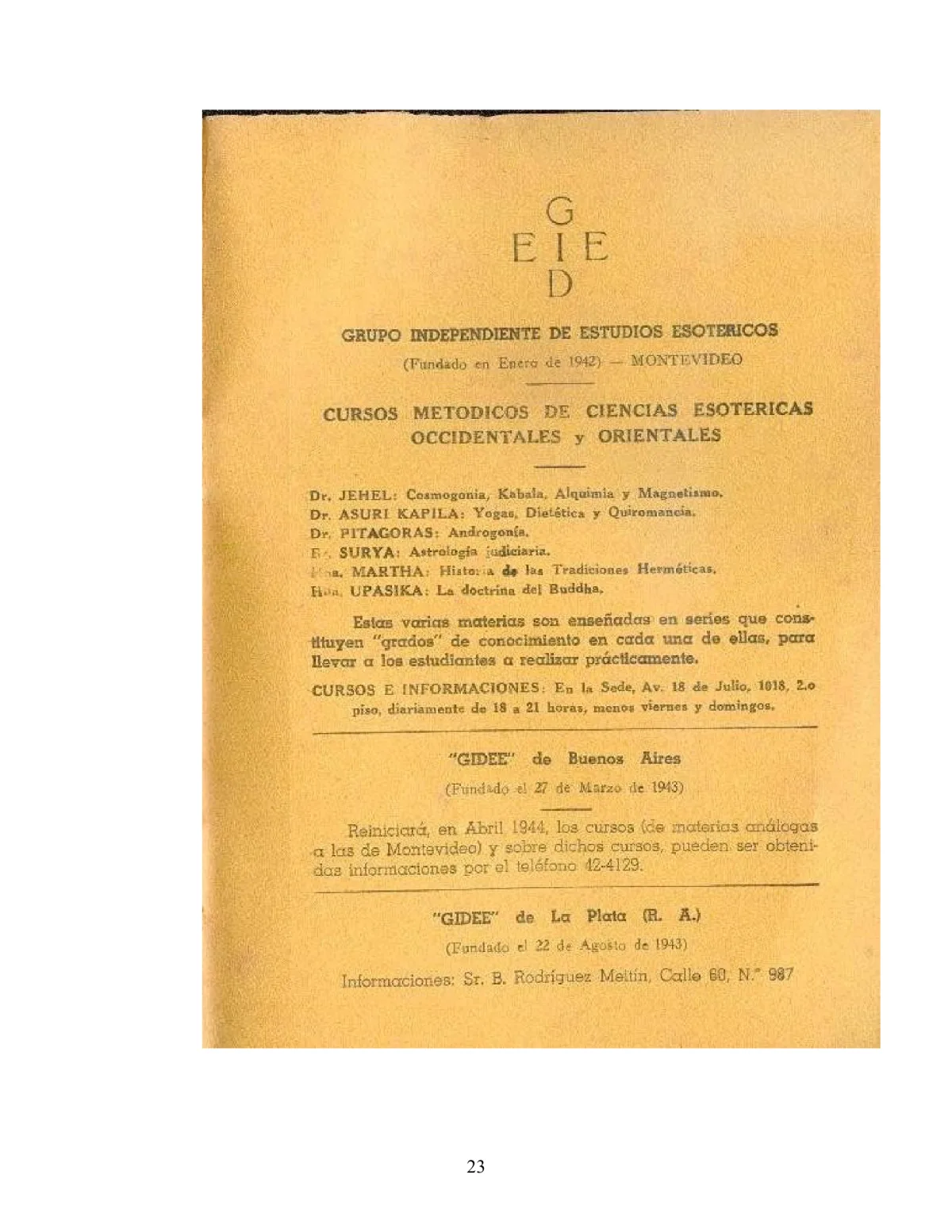 La Iniciación · Año III, Nº 27 · July 1944, page 23