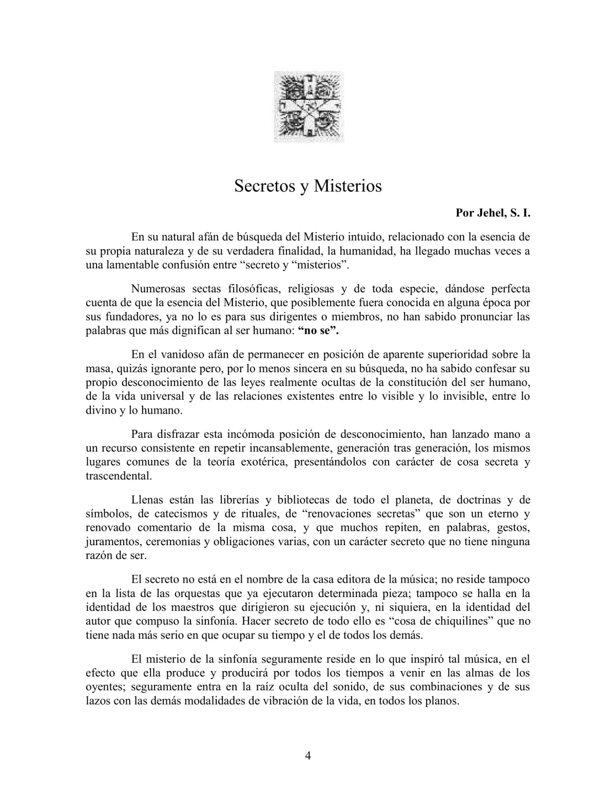 La Iniciación · Año III, Nº 28 · August 1944, page 4