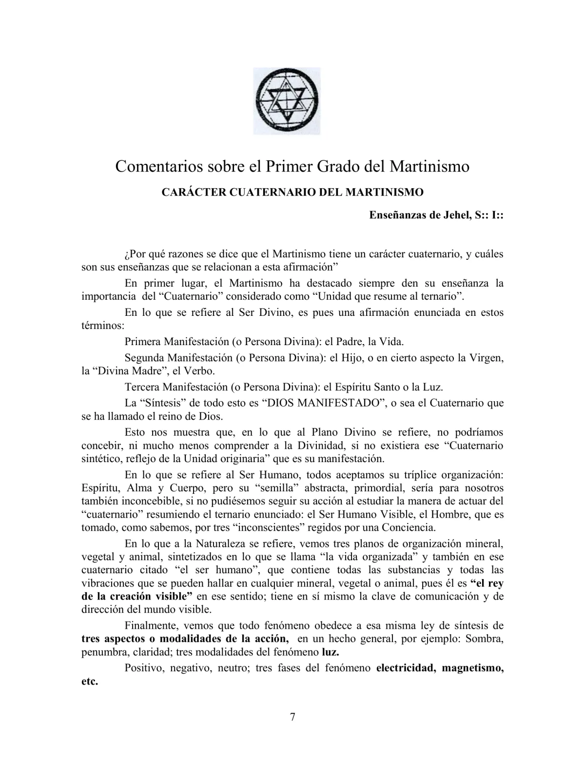 La Iniciación · Año III, Nº 28 · August 1944, page 7