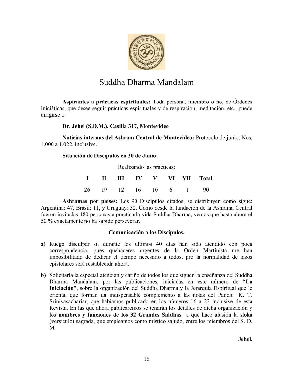 La Iniciación · Año III, Nº 28 · August 1944, page 16