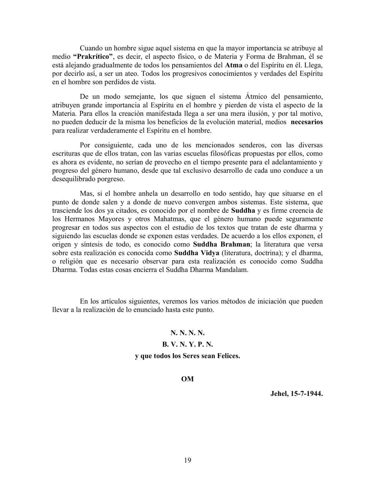 La Iniciación · Año III, Nº 28 · August 1944, page 19