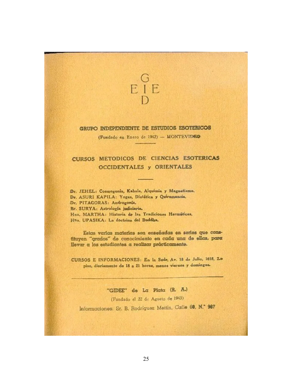 La Iniciación · Año III, Nº 28 · August 1944, page 25