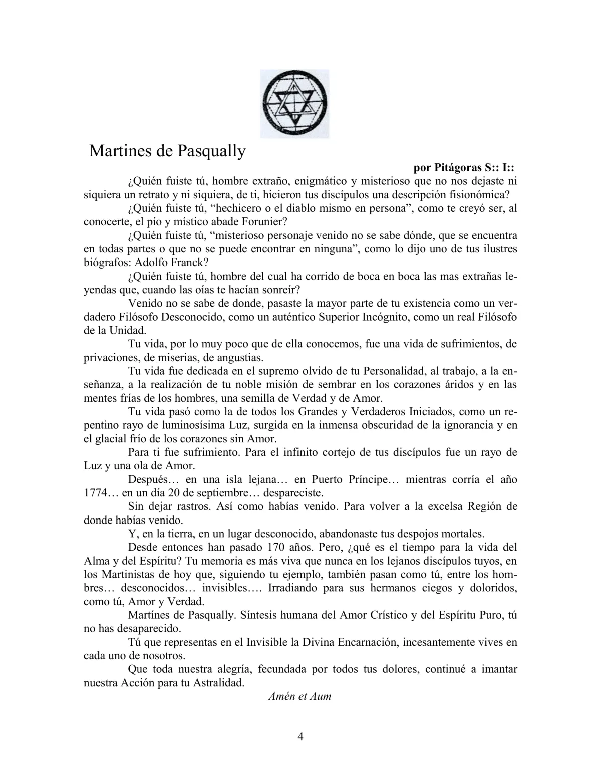 La Iniciación · Año III, Nº 30 · October 1944, page 4