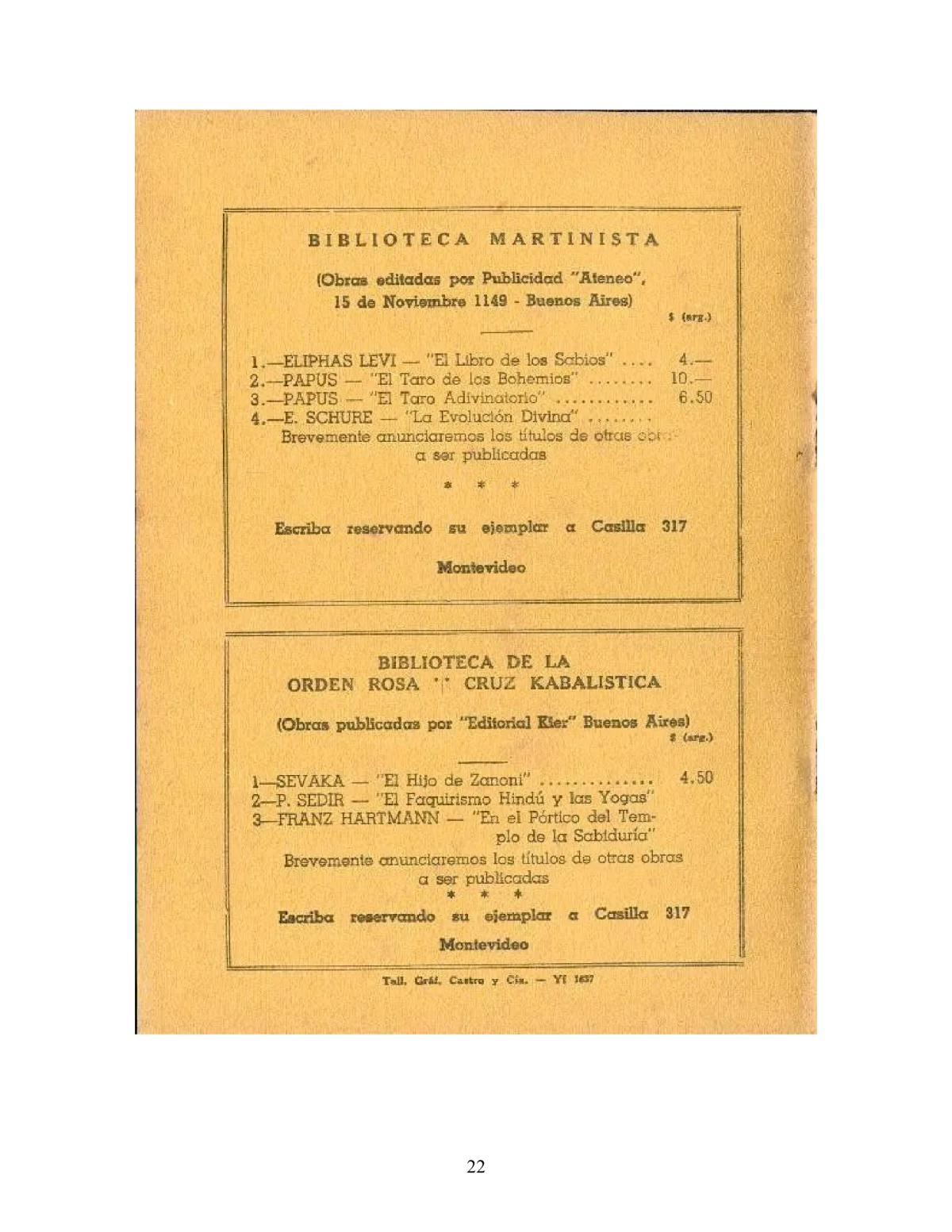 La Iniciación · Año III, Nº 32 · December 1944, page 22
