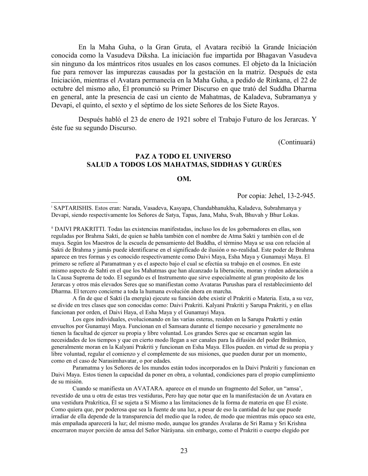 La Iniciación · Año IV, Nº 35 · March 1945, page 23