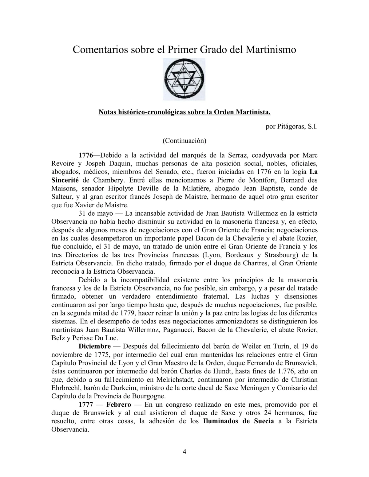 La Iniciación · Año IV, Nº 37 · May 1945, page 4