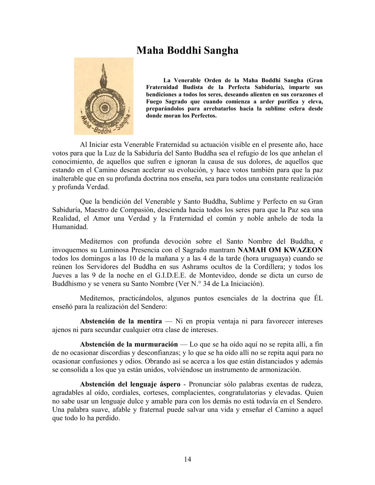 La Iniciación · Año IV, Nº 37 · May 1945, page 14