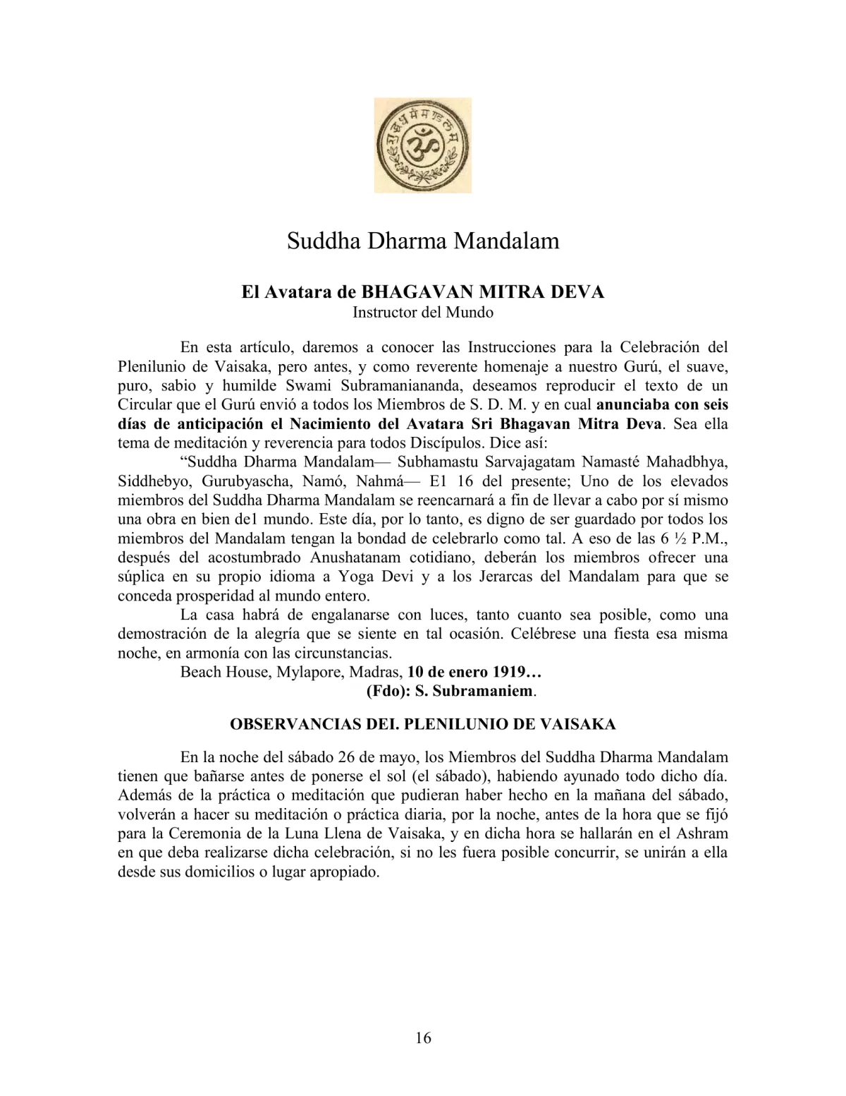 La Iniciación · Año IV, Nº 37 · May 1945, page 16