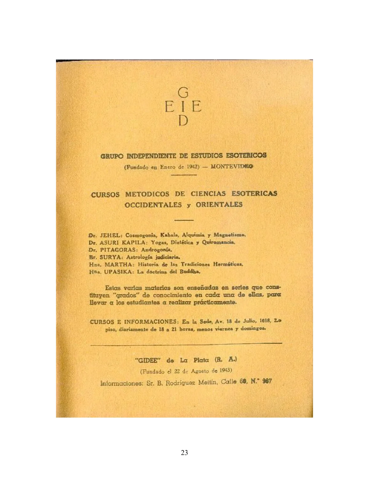 La Iniciación · Año IV, Nº 37 · May 1945, page 23