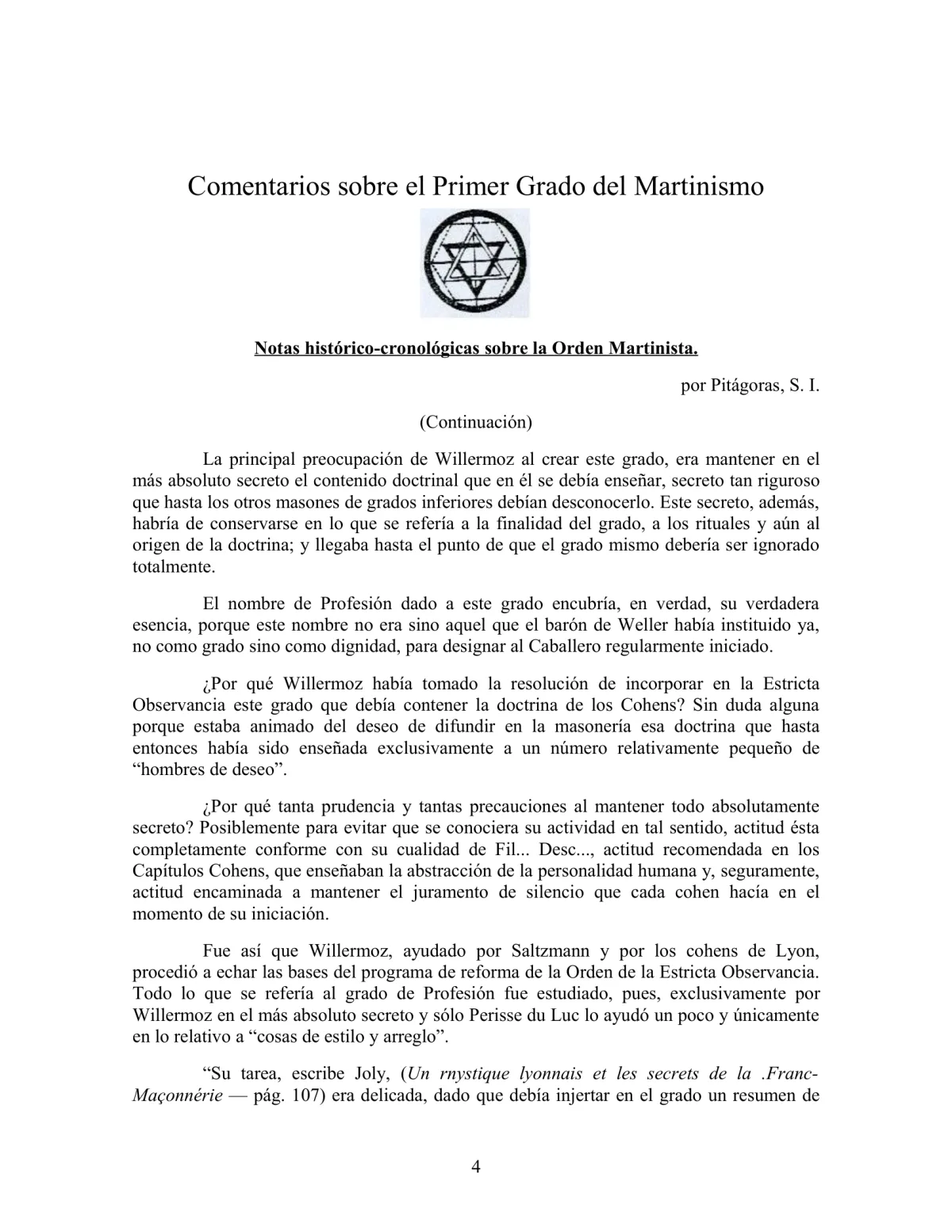 La Iniciación · Año IV, Nº 38 · June 1945, page 4