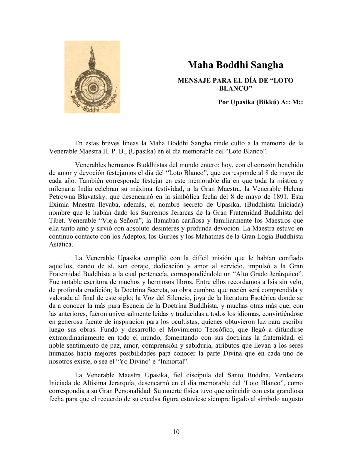 La Iniciación · Año IV, Nº 38 · June 1945, page 10