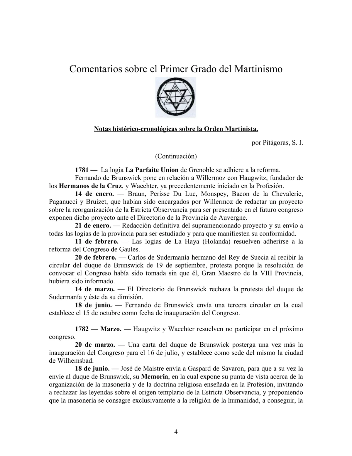 La Iniciación · Año IV, Nº 41 · September 1945, page 4