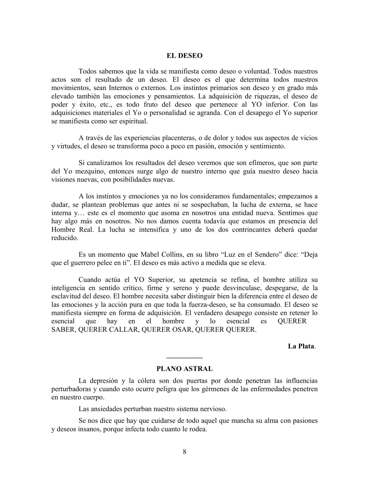 La Iniciación · Año IV, Nº 42 · October 1945, page 8
