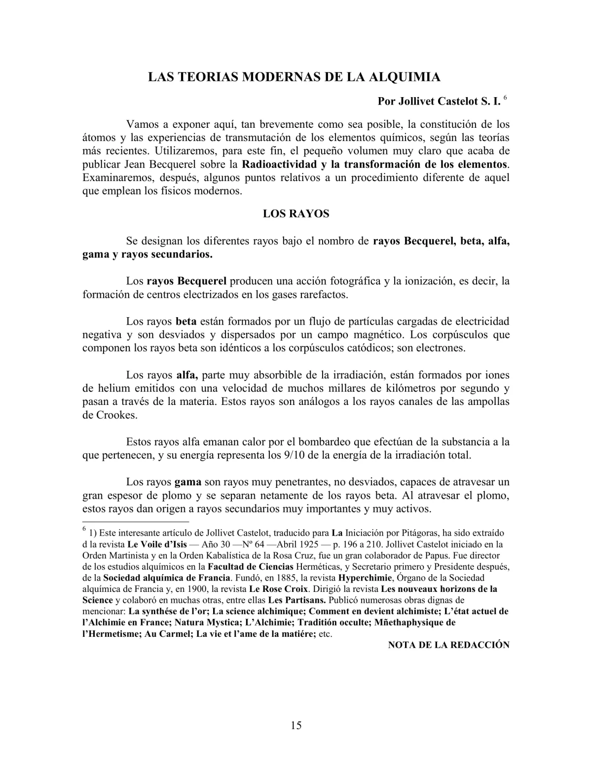La Iniciación · Año IV, Nº 42 · October 1945, page 15