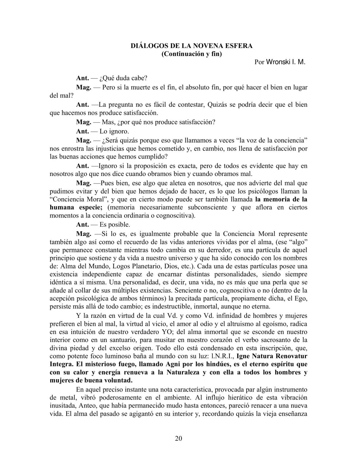 La Iniciación · Año V, Nº 45 · January 1946, page 20