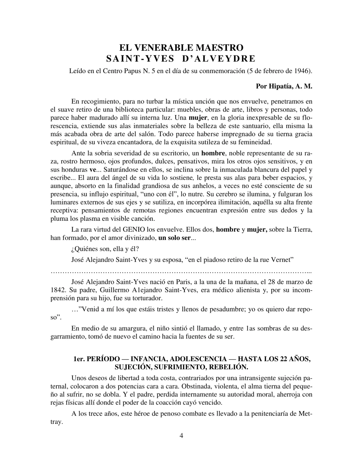 La Iniciación · Año V, Nº 47 · March 1946, page 4