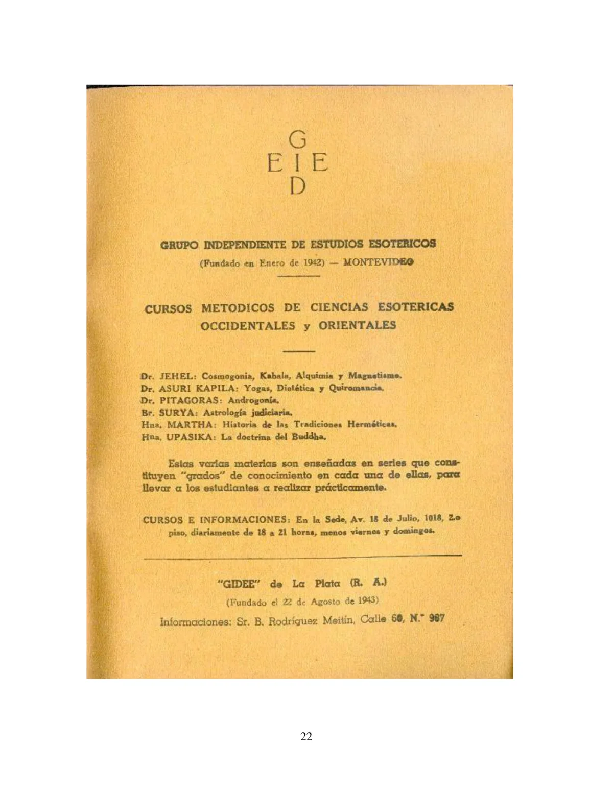 La Iniciación · Año V, Nº 47 · March 1946, page 22