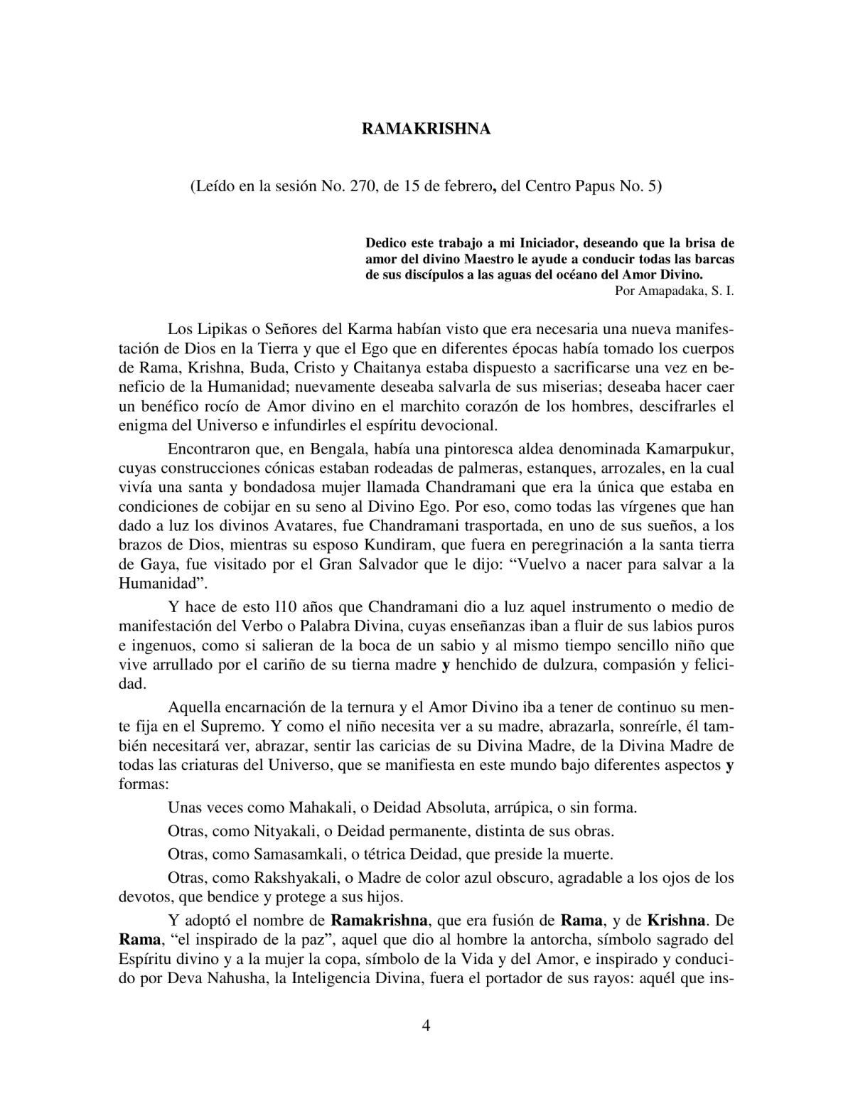 La Iniciación · Año V, Nº 48 · April 1946, page 4