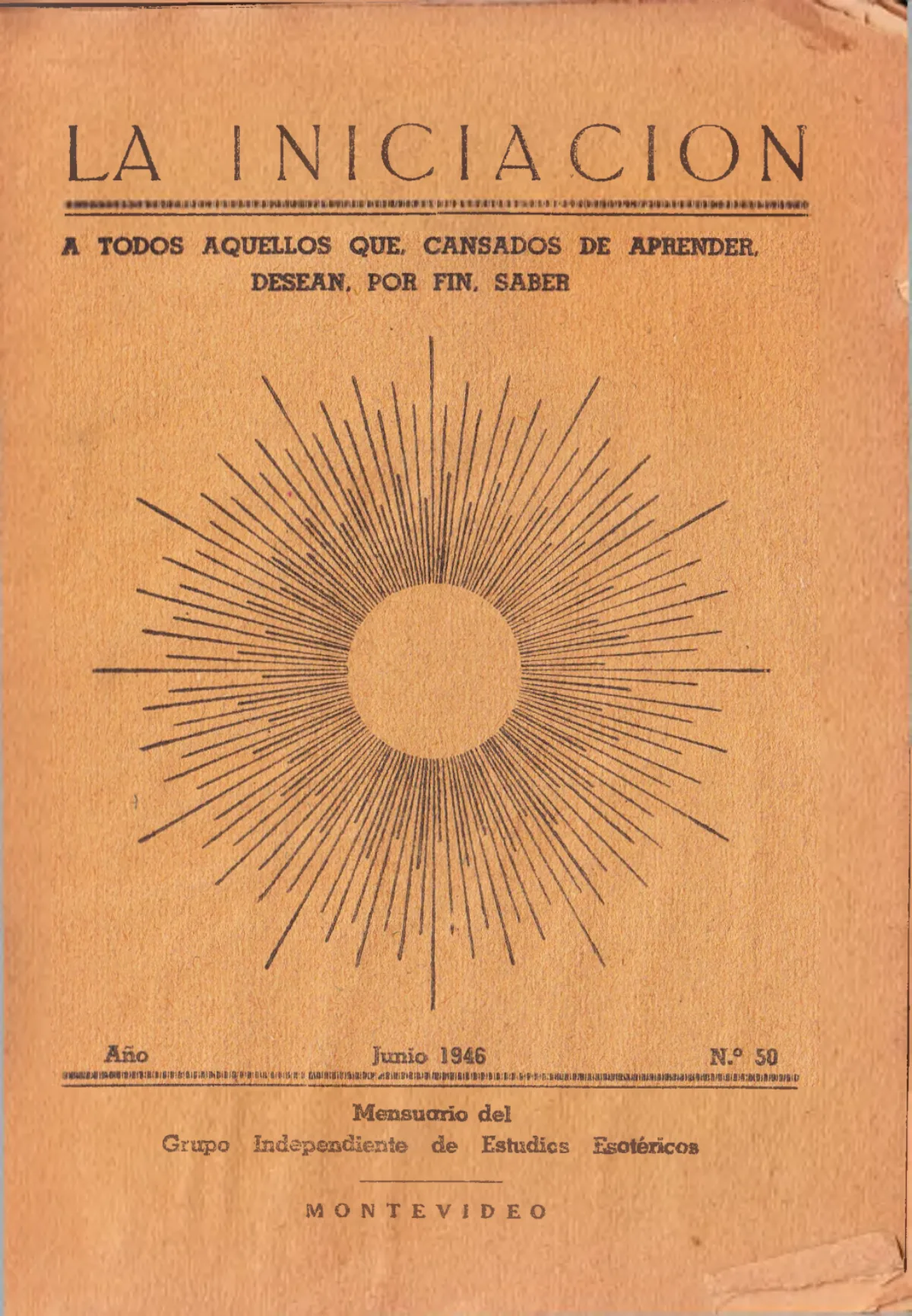 La Iniciación · Año V, Nº 50 · June 1946, page 2