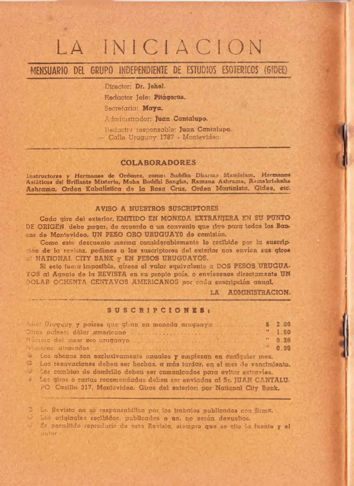 La Iniciación · Año VI, Nº 58 · February 1947, page 3